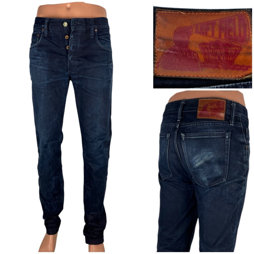Left Field 30 X 35 (actual) Jeans Selvedged Denim NYC Faded Made in USA Cotton
